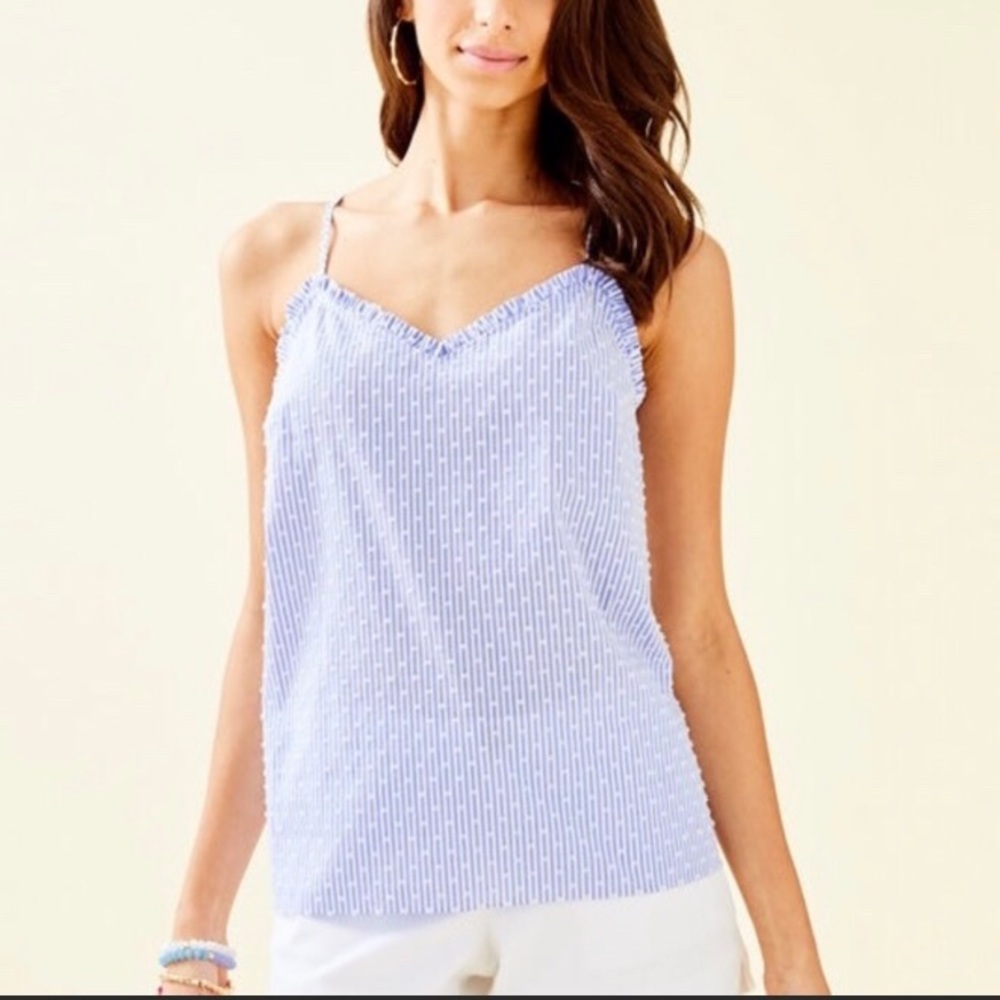 IOS Lilly Pulitzer Dusk Ruffles Tank Top